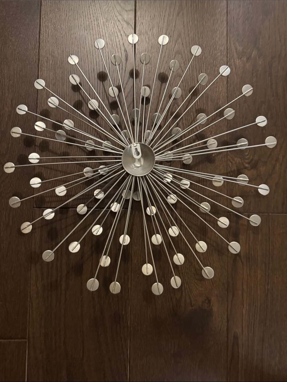 Starburst Wall Decor/Crystal Accent Metal Wall Sculpture - Glam - Picture 2 of 2